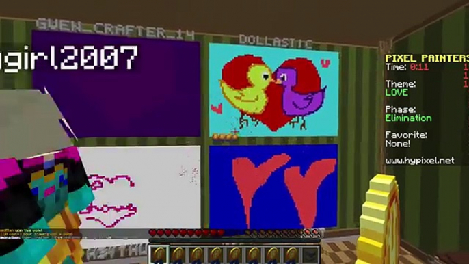 Minecraft / Valentines Day Pixel Painters / Dollastic Plays