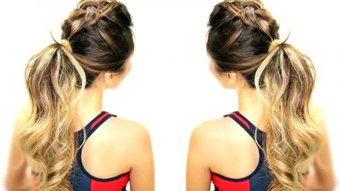 3 ★ Cutest WORKOUT HAIRSTYLES! BRAID SCHOOL HAIRSTYLES for Long Medium Hair