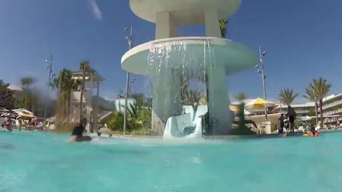 Universal's Cabana Bay Beach Resort Courtyard Pool Slide POV, Universal Orlando