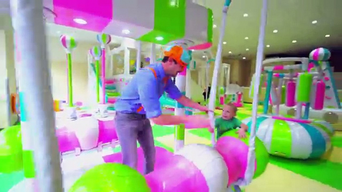 Learning Colors with Blippi at an Indoor Playground Play Place