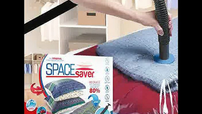 [- SpaceSaver 10 x Premium Jumbo Vacuum Storage Bags, 80% More Storage Than Other Brands! Free Hand