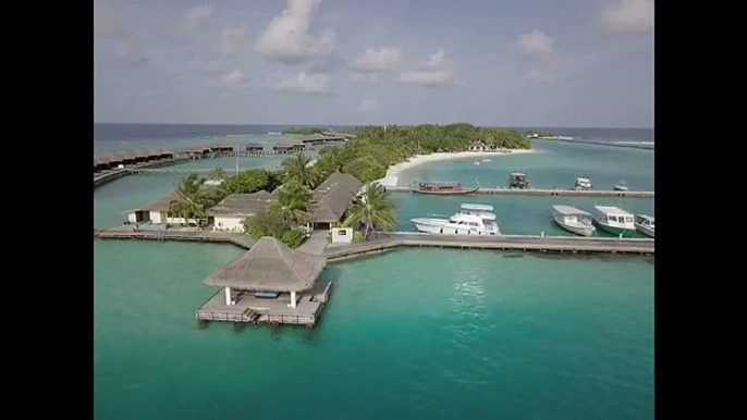 Aerial view of Sheraton Maldives Full Moon Resort & Spa. #Maldives