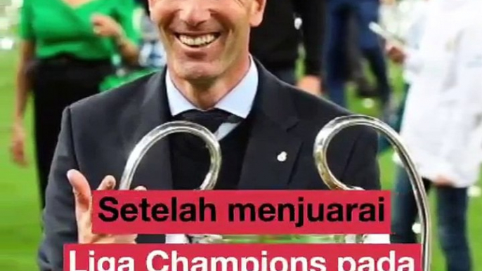 Zinedine Zidane Mengundurkan Diri Sebagai Pelatih Real MadridPelatih Zinedine Zidane mengejutkan para pecinta sepak bola dunia.Hal itu disebabkan secara tib