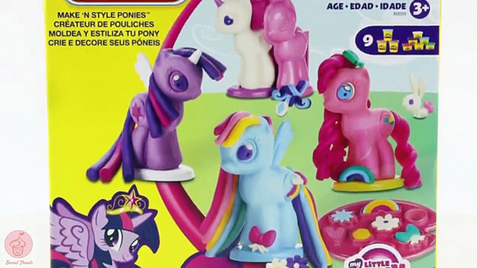 Play Doh MY LITTLE PONY Make N Style Ponies #1 | Rainbow Dash, Pinkie Pie, Twilight Sparkle, Rarity