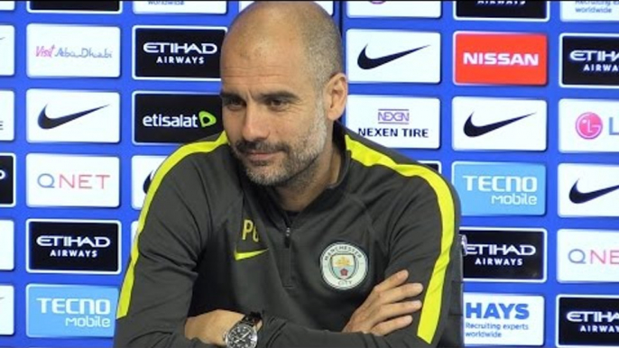 Pep Guardiola Pre-Match Press Conference - Manchester City v Manchester United - Manchester Derby