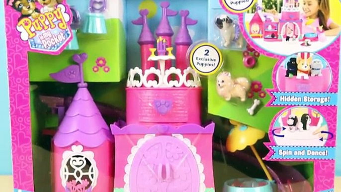 Pretty Pet Palace Puppy In My Pocket Playset with Ultra Rare Glitter Dog Toys!