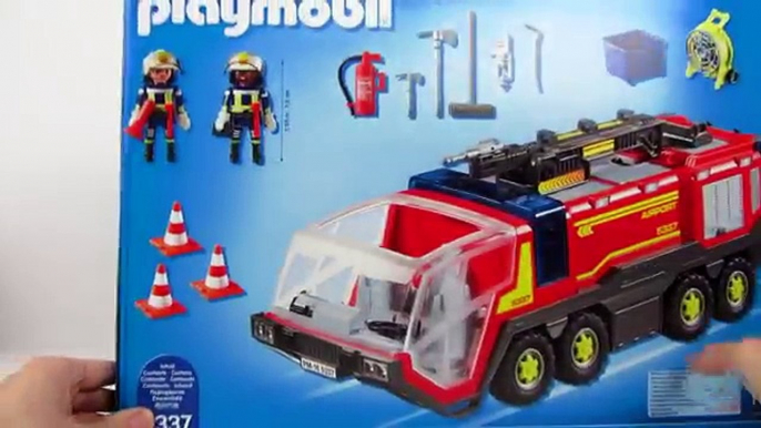 Playmobil Feuerwehrmann & Flughafenlöschfahrzeug Feuerwehrauto Unboxing für Kinder deutsch