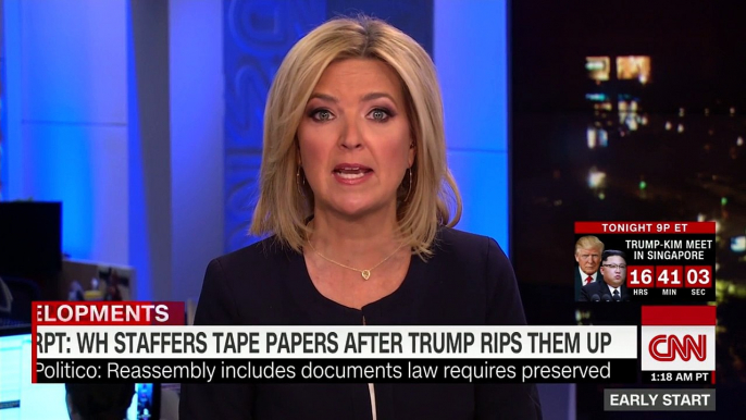 Report: WH staffers tape Trump's ripped papers