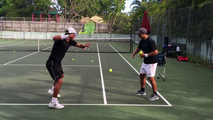 Professional tennis training with coach Brian Dabul (Federer, Nadal, Djokovic)