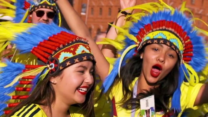 Colombia fans have been savouring the atmosphere in Russia