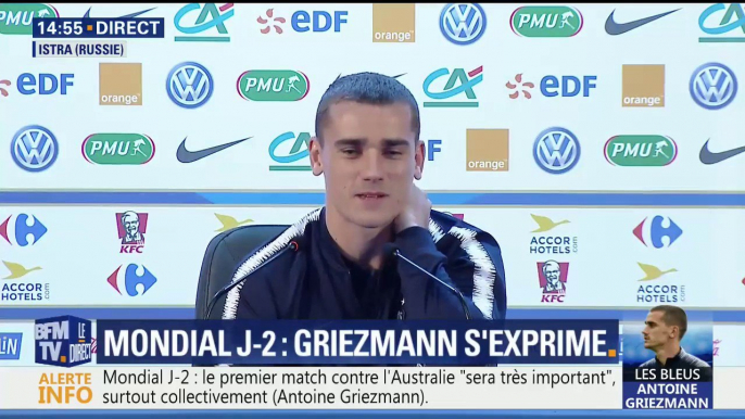 Mondial : "Je suis prêt et assez tranquille", confie Antoine Griezmann