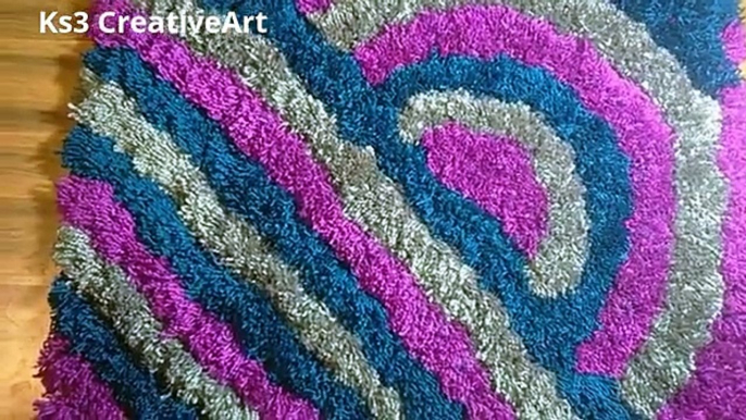 - no knitting no crochet Make woolen soft rug/doormat/carpet/blanket/coaster/table mat with old woolenCredit: Ks3 CreativeArtFull video:
