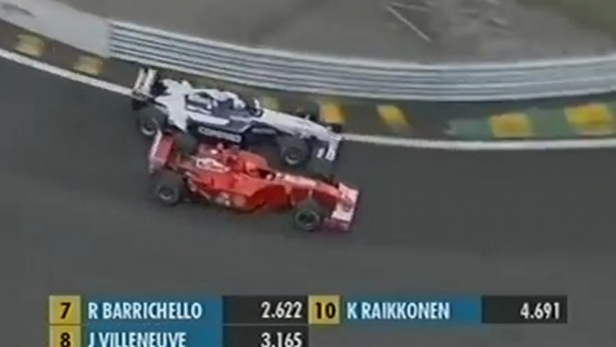 Michael Schumacher vs Juan Pablo Montoya Brazil 2001