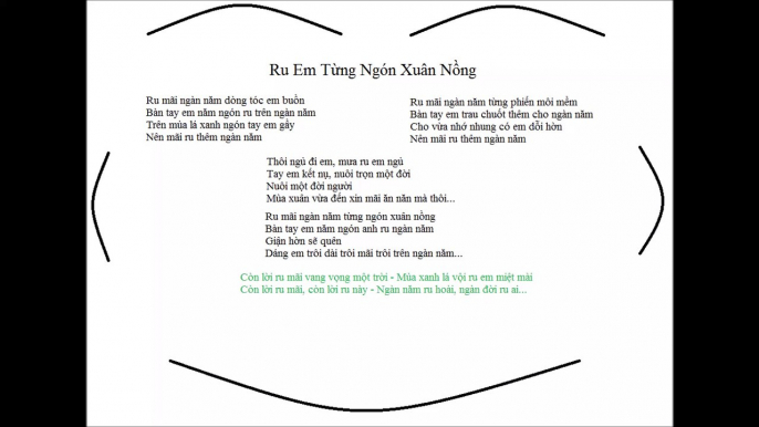 Vietnamese music "Eternal lullaby" Ru Em Từng Ngón Xuân Nồng-Tuấn Ngọc