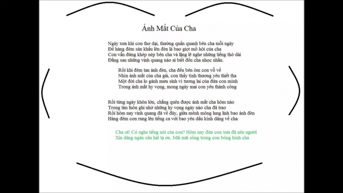 Vietnamese music "My father's eyes" Ánh Mắt Của Cha-Lam Trường