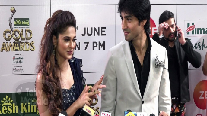 Jennifer Winget And Harshad Chopda CUTE MOMENTS On Zee Gold Awards 2018