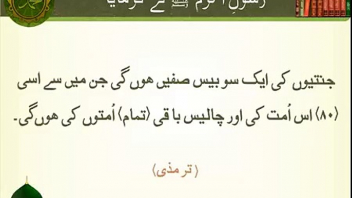 Ahl-e- Jannat ki 120 Safen | Nabi (S.A.W) ka Farman | Hadees