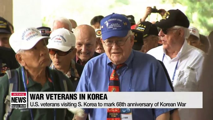 U.S. veterans visiting S. Korea to mark 68th anniversary of Korean War