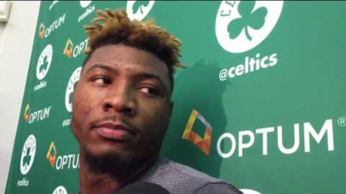 Marcus Smart on shooting improvements at Boston Celtics practice