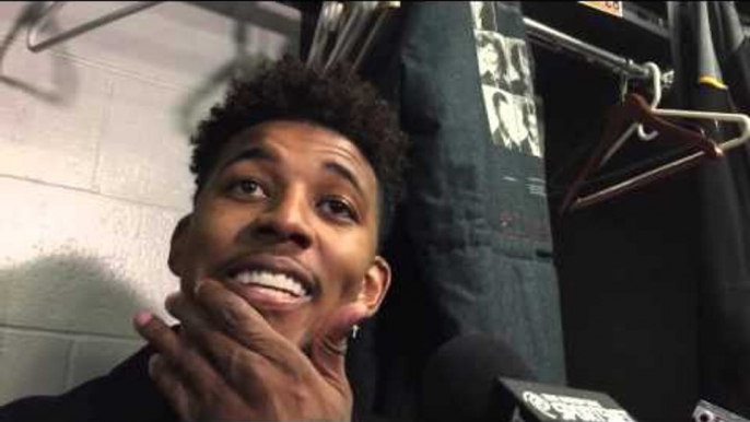 Nick Swaggy P Young clowning with D'Angelo Russell and other Lakers