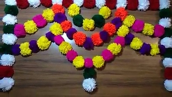 - Only Pompom Toran for Mandir | Bandhanwan | Door hanging | Toran, woolen toran bandhanwarCredit: Ks3 CreativeArtFull video: