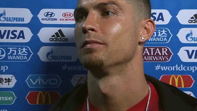 Portugal captain Cristiano Ronaldo interview just after 2-1 defeat against Uruguay