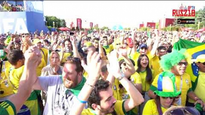 Brazil 2-0 Mexico | Brazil Fans Start The Party At The Moscow Fan Fest After Win! | World Cup 2018