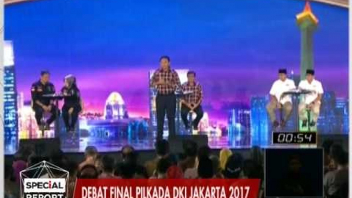 Ahok : Kami telah berhasil bangun 188 ruang publik terpadu ramah anak - Debat Pilkada DKI III