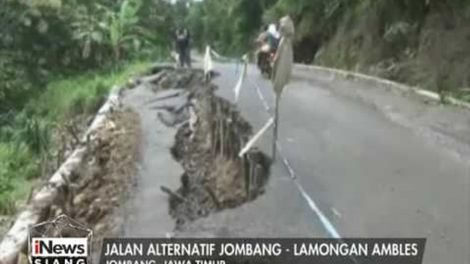 Hujan Terus Menerus, Jalan Alternatif Jombang - Lamongan Ambles - iNews Siang 21/02