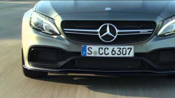 Mercedes-AMG C 63 S Coupé in Selenit grey magno - Race Track Driving Video | AutoMotoTV