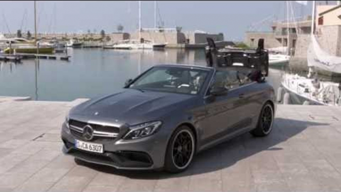 Mercedes-AMG C 63 S Cabriolet Selenite Grey Exterior Design | AutoMotoTV