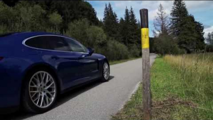 Porsche Panamera 4S Driving Video in Blue | AutoMotoTV