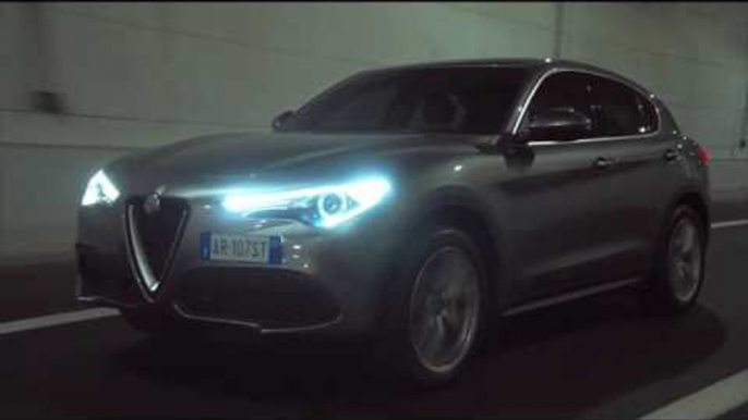 Alfa Romeo Stelvio Driving Video in Grey | AutoMotoTV