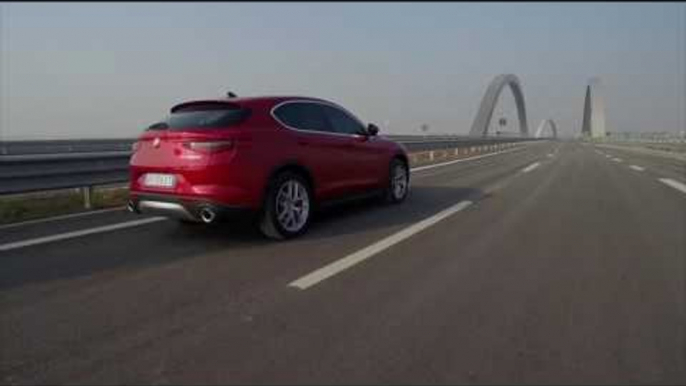 Alfa Romeo Stelvio Driving Video in Red Trailer | AutoMotoTV