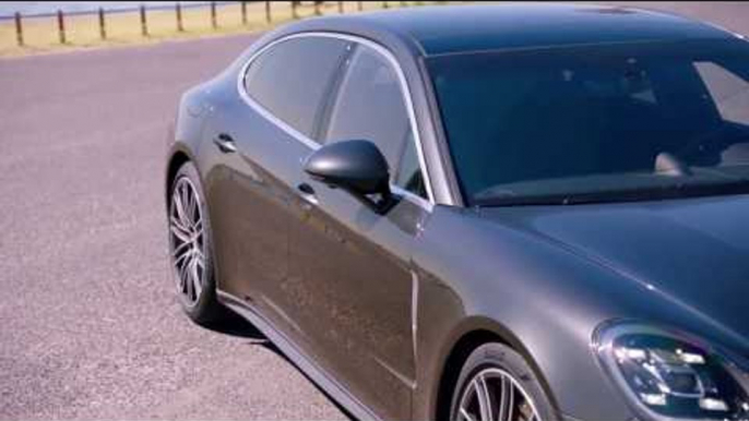 Porsche Panamera Turbo Executive in Volcano Grey Exterior Design | AutoMotoTV