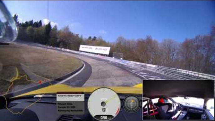 Porsche 911 GT3 sets a new best time on the Nürburgring Nordschleife - On board camera | AutoMotoTV