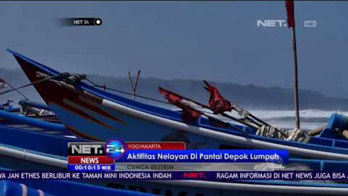 Cuaca Ekstrim, Aktifitas Nelayan di Pantai Depok Lumpuh - NET24