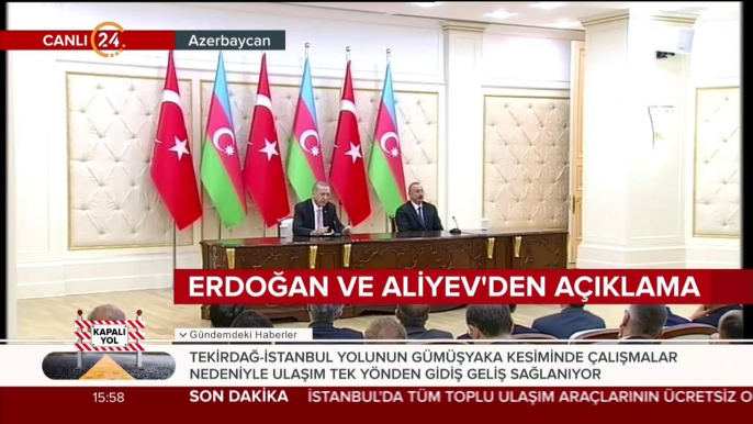 Erdoğan ve Aliyev'den açıklama