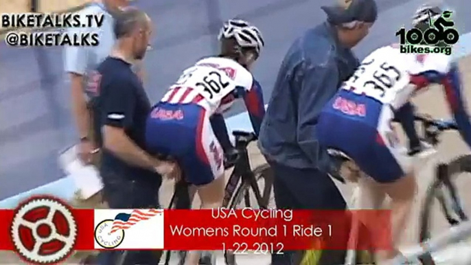Womens USA Cycling vs Canada Cycling Maddie Godby vs Tela Crane races 1-22-2012