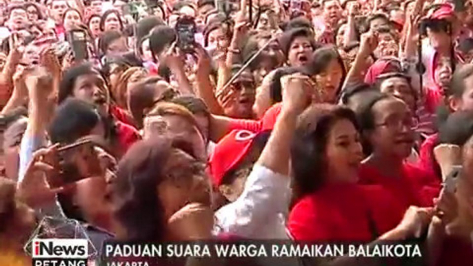 Addie MS & Warga Pendukung Ahok Menyanyikan Lagu Untuk Ahok di Balaikota - iNews Petang 10/05