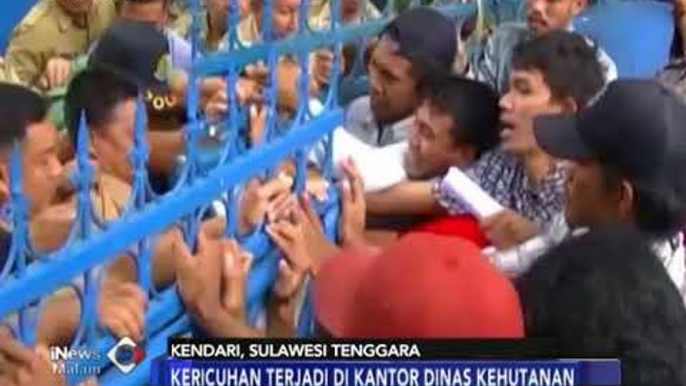 Ricuh Demo Sengketa Lahan di Kantor Dinas Kehutanan, Satu Orang Terluka - iNews Malam 05/03