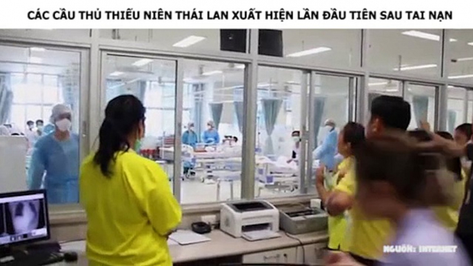 CÁC CẦU THỦ THIẾU NIÊN THÁI LAN XUẤT HIỆN LẦN ĐẦU TIÊN SAU TAI NẠN