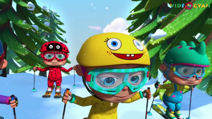 Five Little Babies Skiing On Snow | 5 Little Babies | Nursery Rhymes For Babies