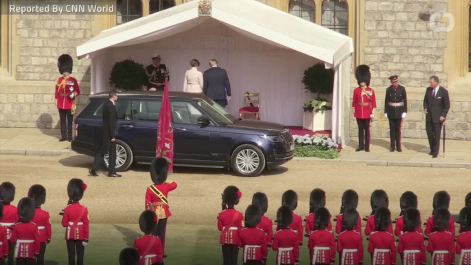 Queen Elizabeth Welcomes President Trump And First Lady Melania Trump