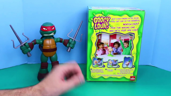 Yucky Boogers! Gooey Louie Sticky Snot Game Play Doh Boogers with a Ninja Turtle by ToysRe