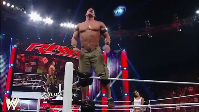 John-Cena-and-AJ-Lee-kiss-after-Cenas-victory-over-Dolph-Ziggler-Raw-Nov-26-2012 WWE Wrestling