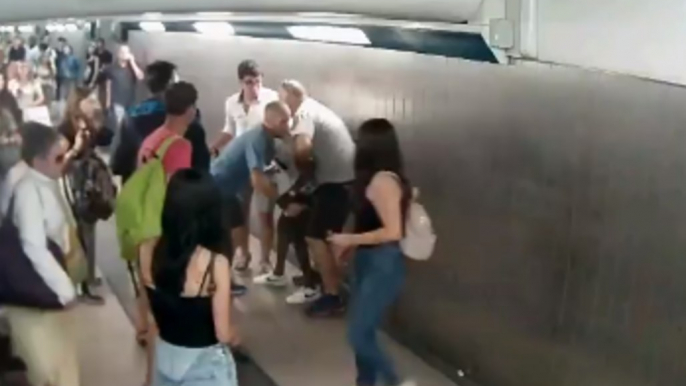 Commuters Praised for Stopping Man Running From Police in Italy