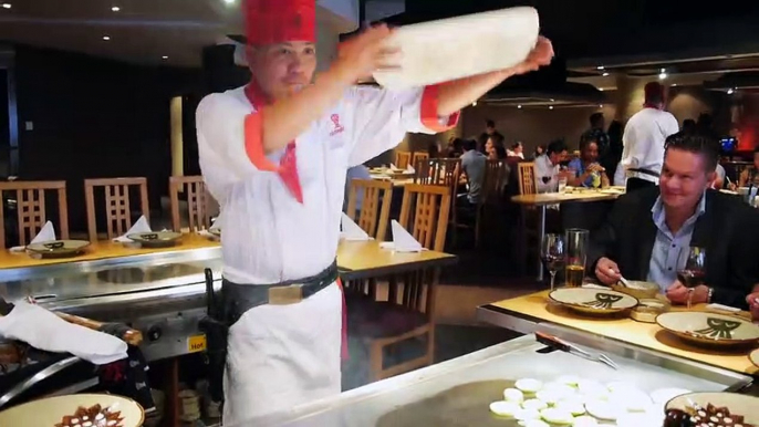 Ce chef japonais est dingue - restaurant Benihana à Londres !