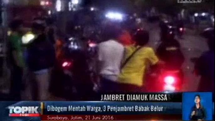 Rampas Tas Mahasiswi, Tiga Penjambret Diamuk Massa