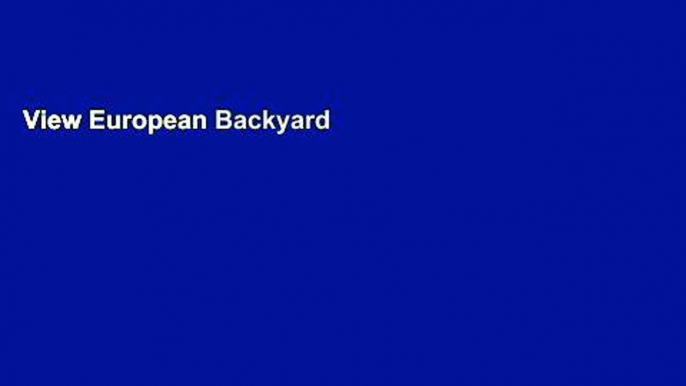 View European Backyard Birds: A Folding Pocket Guide to Familiar Species (A Pocket Naturalist